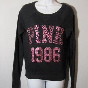 Victoria's Secret Pink Rhinestone Cheetah Sweatshirt XS
